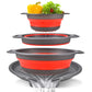 Drain Food Instantly! No-Mess 3-Piece Collapsible Colander Set