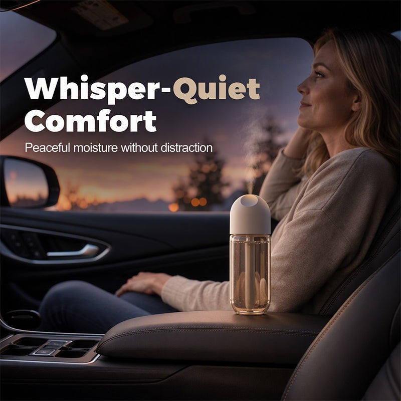 Humidify Any Car Instantly! No-Noise USB Cup-Holder Mist Diffuser