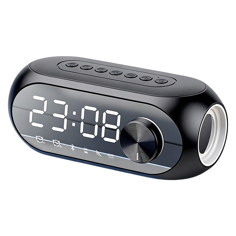 🔊50% OFF NOW! Multi‑Functional Portable Bluetooth Wireless Speaker‑ S8 Mirror Digital Alarm Clock Speaker, 360° Surround Sound Bedside Speaker with Dual Alarm & HD Mirror Display