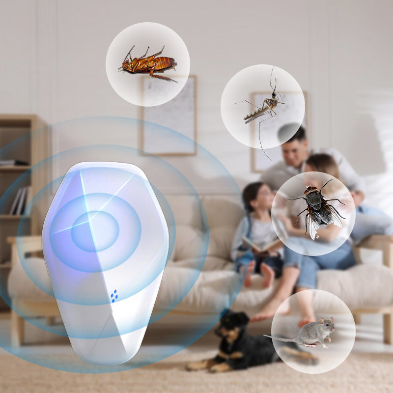 Repel Pests Instantly! No-Chemical Ultrasonic 3-in-1 Nightlight