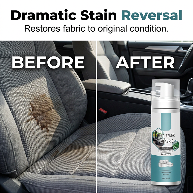 Lift Stains Instantly! No-Rinse Quick-Dry Fabric Foam Cleaner