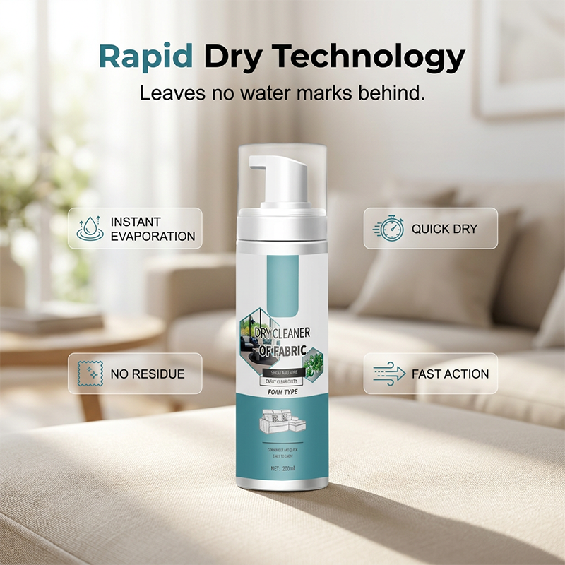 Lift Stains Instantly! No-Rinse Quick-Dry Fabric Foam Cleaner