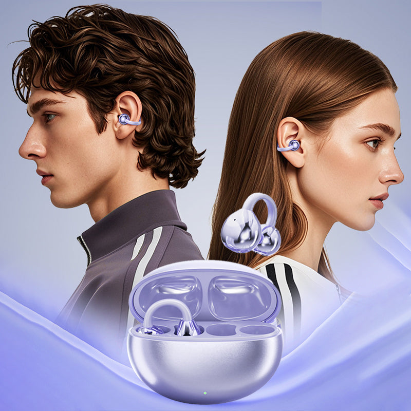 Listen Comfortably Instantly! Bluetooth 5.4 Clip-On Open-Ear Earbuds