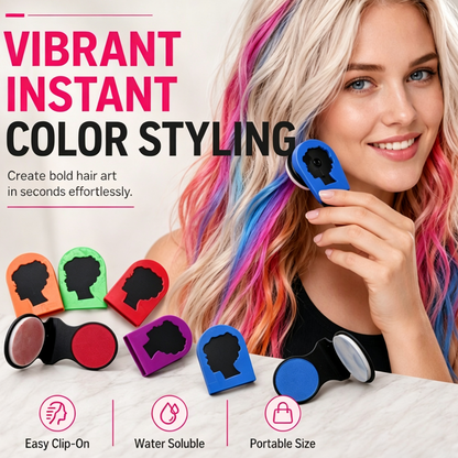 Color Hair Instantly! No-Clump Washable Slide-On Chalk