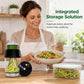 Spiral Any Veggie Instantly! No-Slip 4-in-1 Storage Slicer