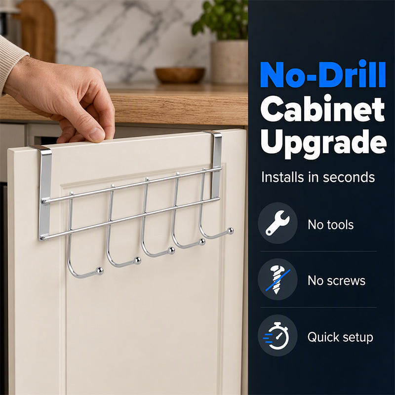 Heavy Duty Over Door Hook Rack