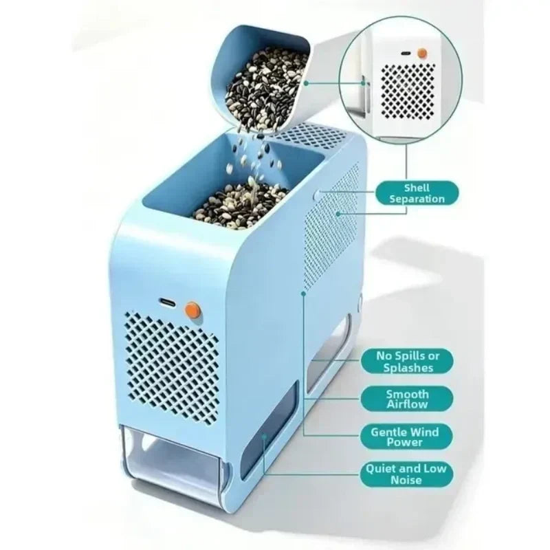 Separate Seed Husks Instantly! Silent No-Mess Bird Seed Cleaner