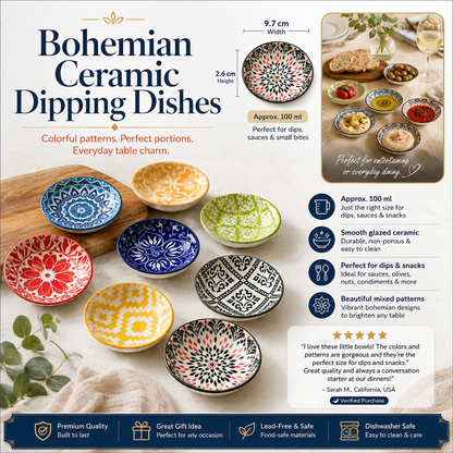 Bohemian Ceramic Sauce Dish