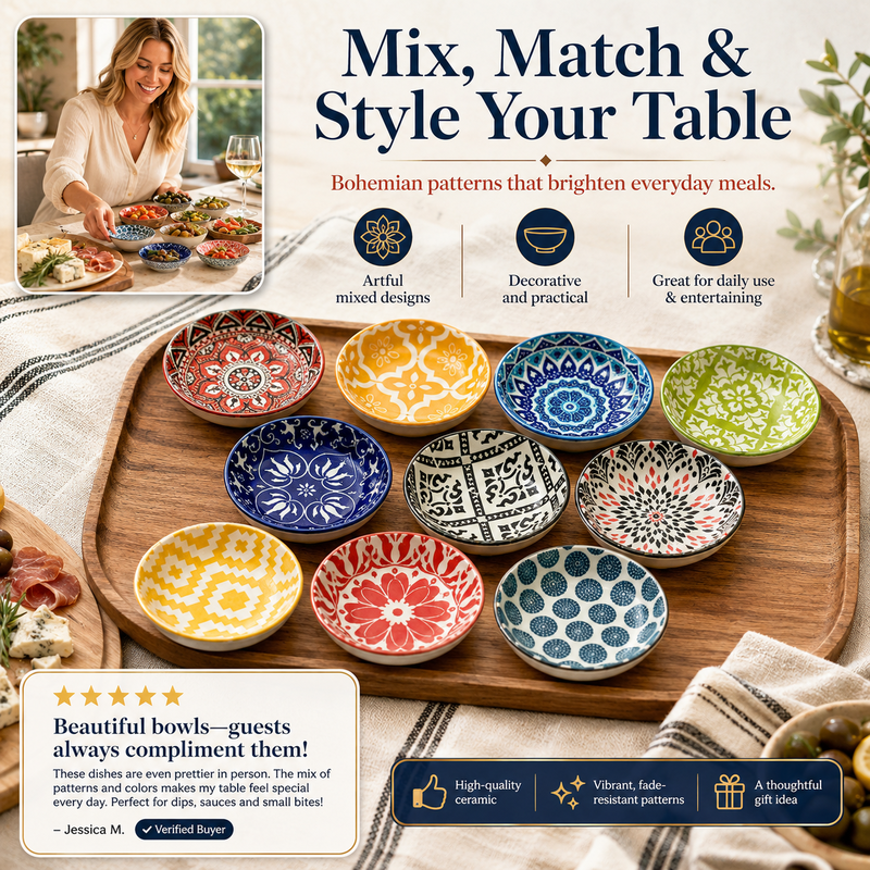 Bohemian Ceramic Sauce Dish