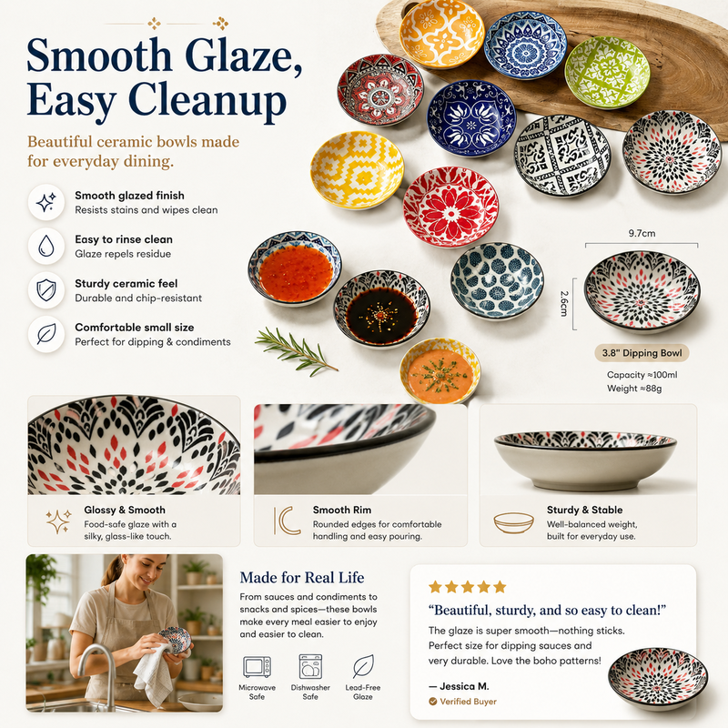 Bohemian Ceramic Sauce Dish