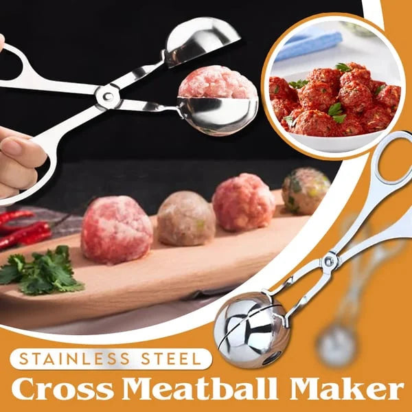 Shape Perfect Meatballs Instantly! One-Press Stainless Steel Maker