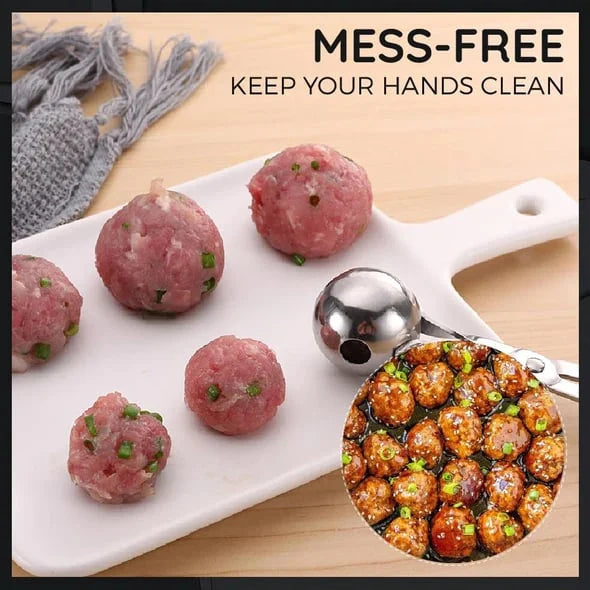 Shape Perfect Meatballs Instantly! One-Press Stainless Steel Maker
