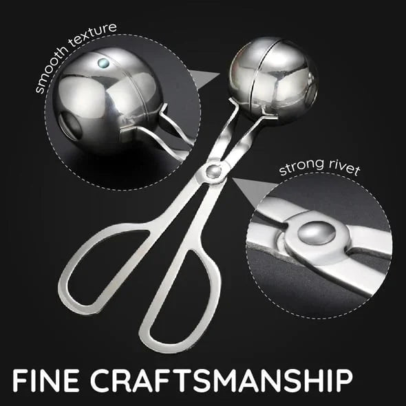 Shape Perfect Meatballs Instantly! One-Press Stainless Steel Maker