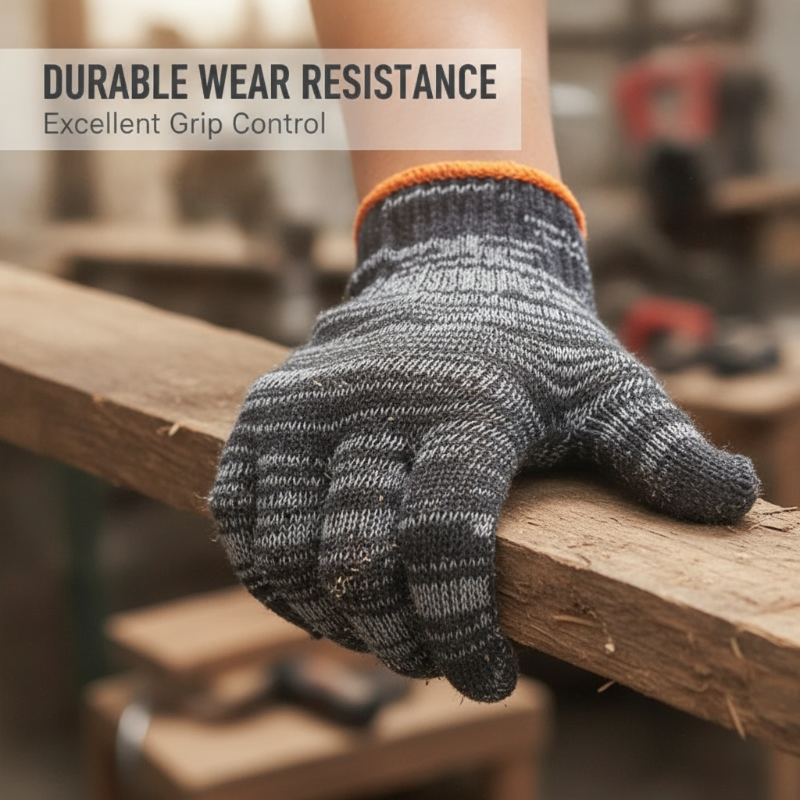 10G Durable Knitted Work Gloves