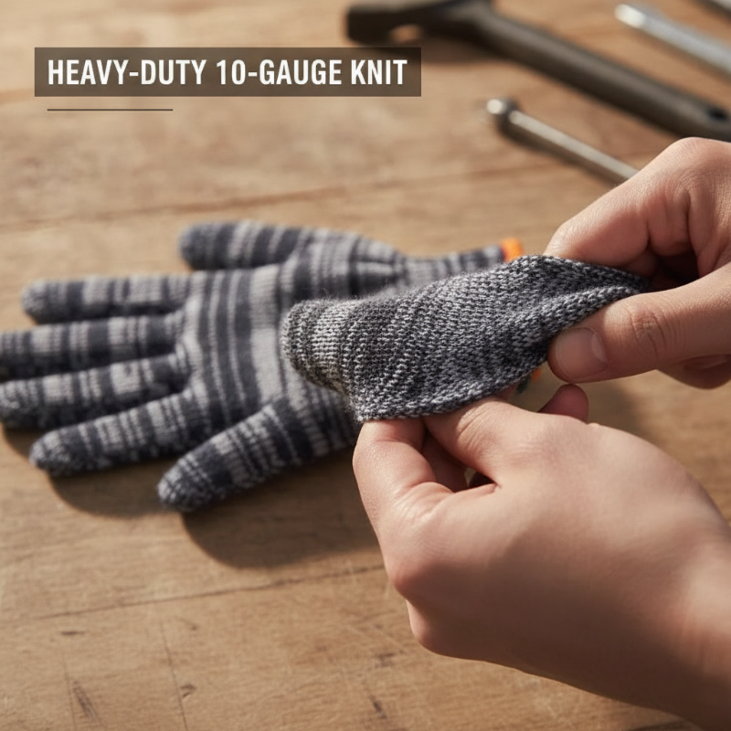 10G Durable Knitted Work Gloves