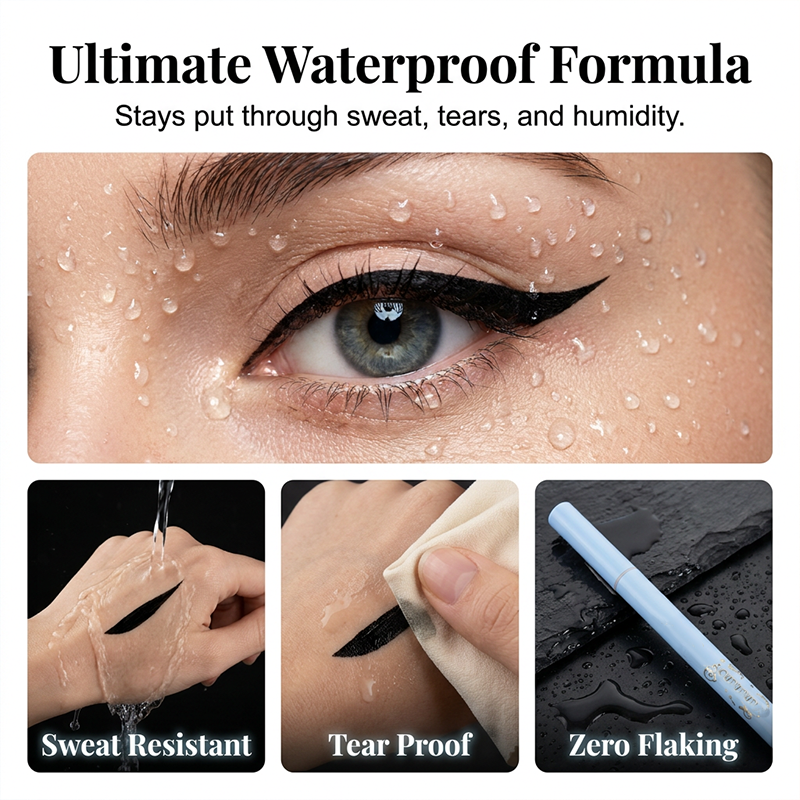 Line Eyes Instantly! No-Smudge 0.01mm Waterproof Eyeliner Pen