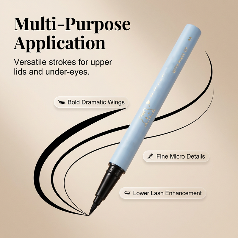 Line Eyes Instantly! No-Smudge 0.01mm Waterproof Eyeliner Pen