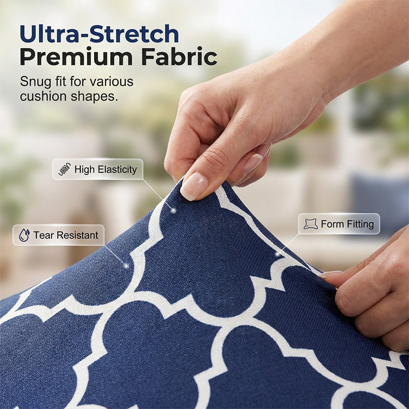 Refresh Patio Instantly! No-Replace Stretch-Fit Cushion Covers