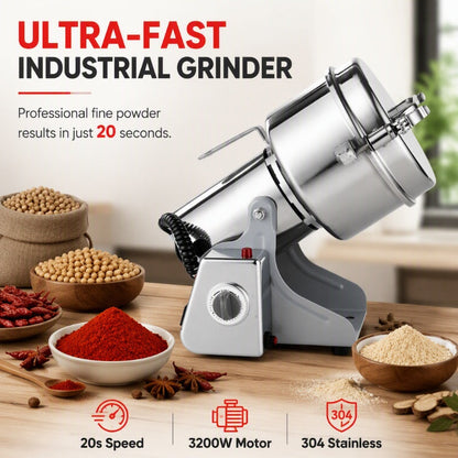 Grind Anything Instantly! No-Stall Multi-Blade Electric Grinder