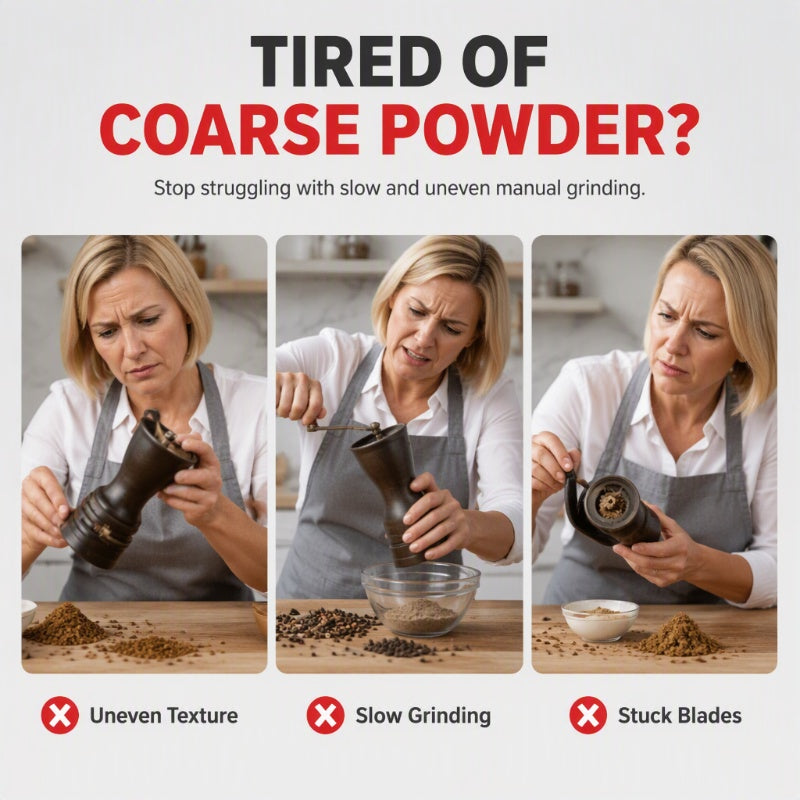 Grind Anything Instantly! No-Stall Multi-Blade Electric Grinder