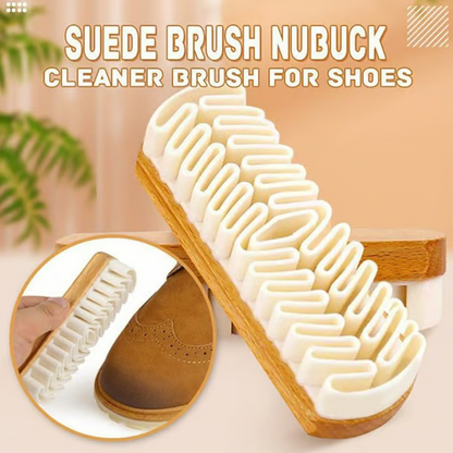 Refresh Suede Instantly! No-Scratch Static-Clean Wooden Brush