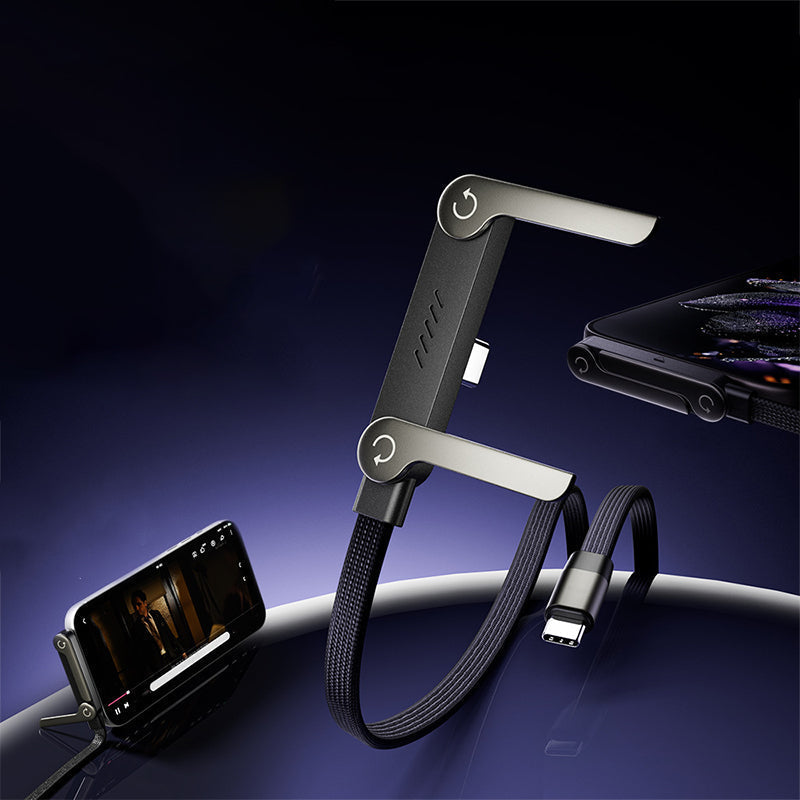 Charge Faster & Hands-Free Instantly! 240W 2-in-1 USB-C Stand Cable