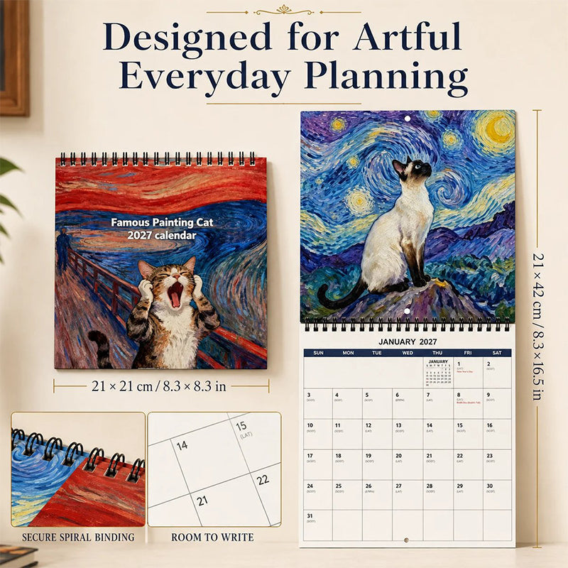 Plan 2027 Instantly! No-Boring Funny Cat Meme Calendar