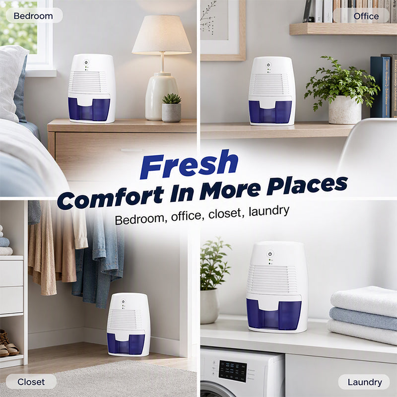 Dry Any Room Instantly! No-Noise One-Touch Mini Dehumidifier