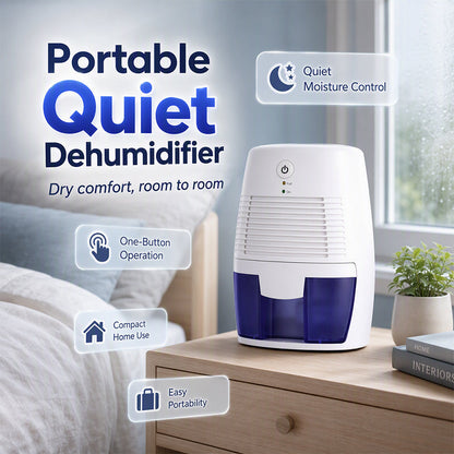 Dry Any Room Instantly! No-Noise One-Touch Mini Dehumidifier