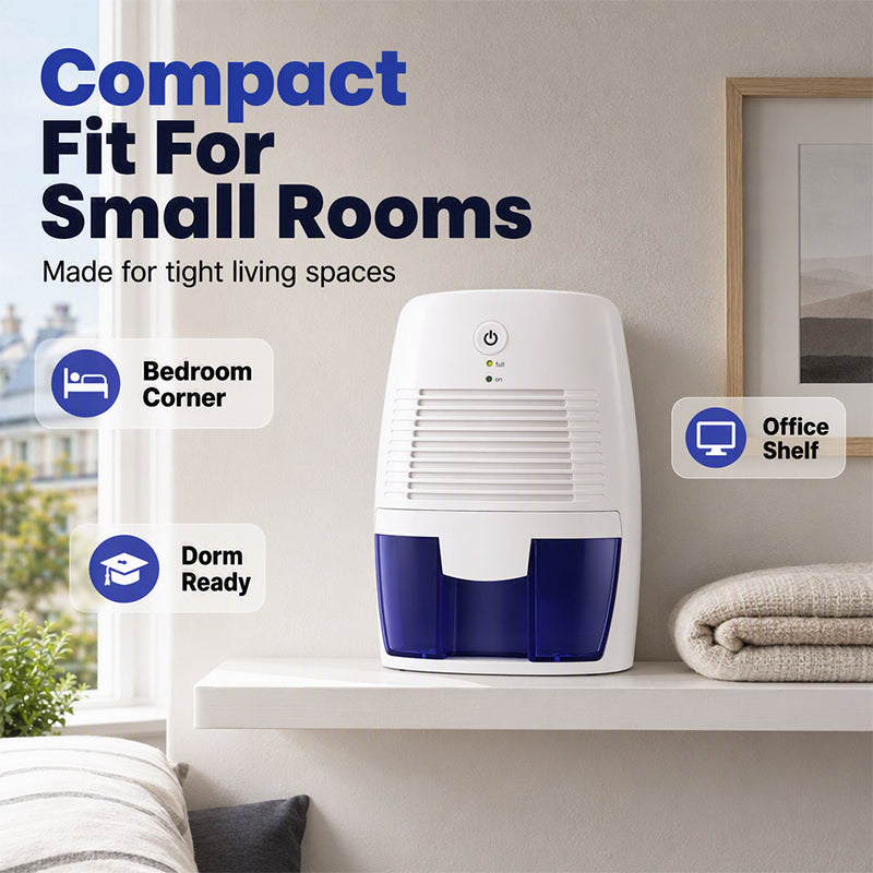 Dry Any Room Instantly! No-Noise One-Touch Mini Dehumidifier