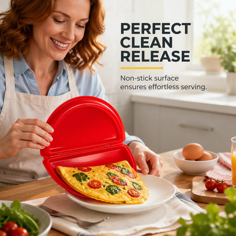 Cook Eggs Instantly! No-Pan 2-in-1 Microwave Omelet Maker