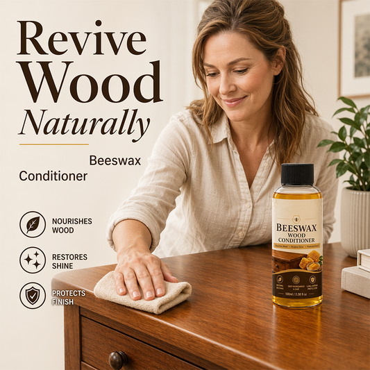 Restore Wood Instantly! No-Toxic Natural Beeswax Polish