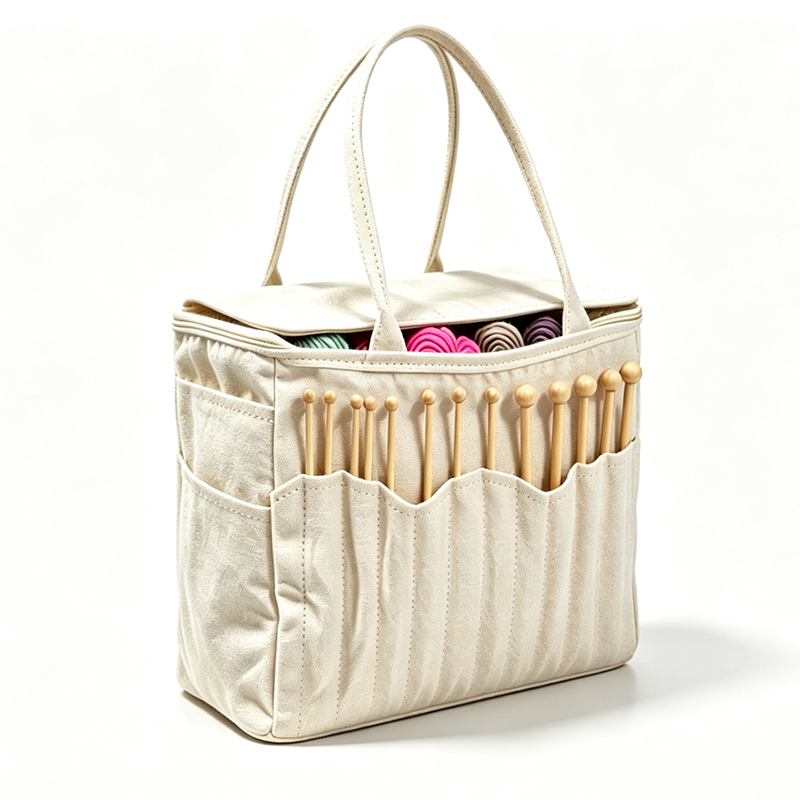 Knit Anywhere Instantly! Tangle-Free Canvas Yarn Bag