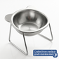 Feed Dogs Comfortably Instantly! No-Strain 15° Tilted Steel Bowl