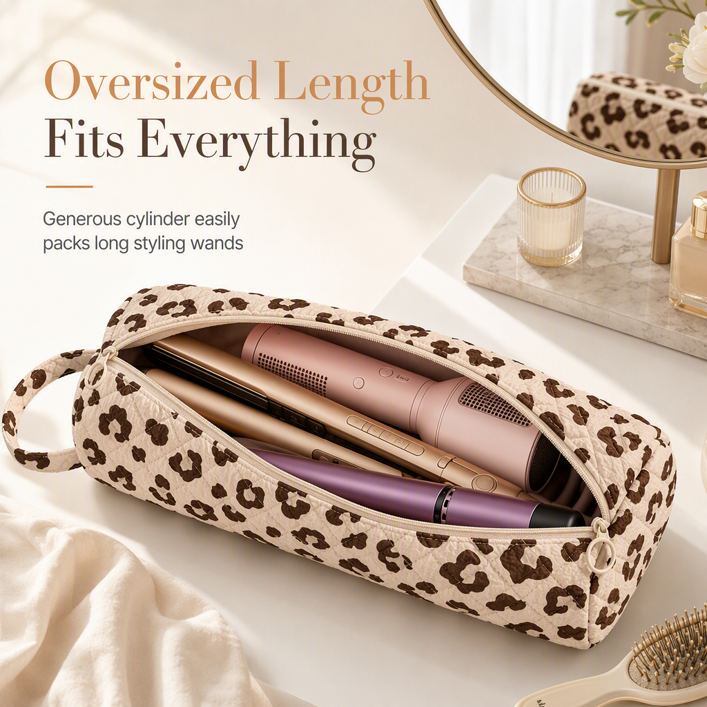 Protect Hair Tools Instantly! Quilted Shockproof Travel Case