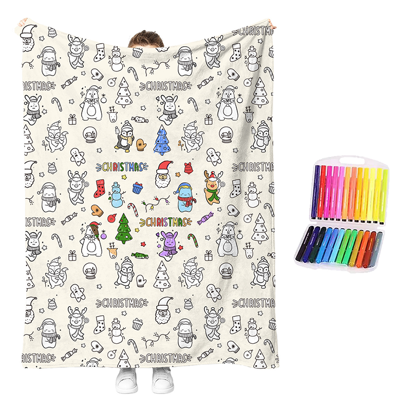 Color & Cuddle Instantly! No-Fade Washable DIY Blanket Kit