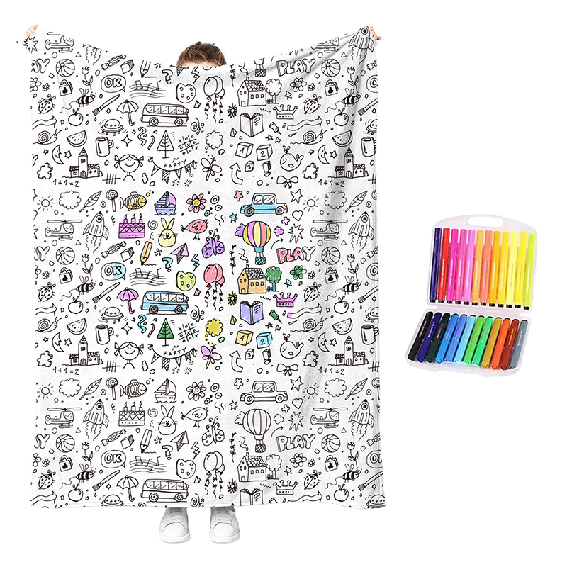Color & Cuddle Instantly! No-Fade Washable DIY Blanket Kit
