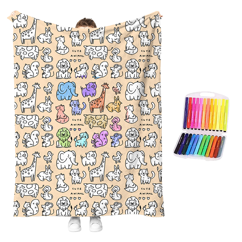 Color & Cuddle Instantly! No-Fade Washable DIY Blanket Kit