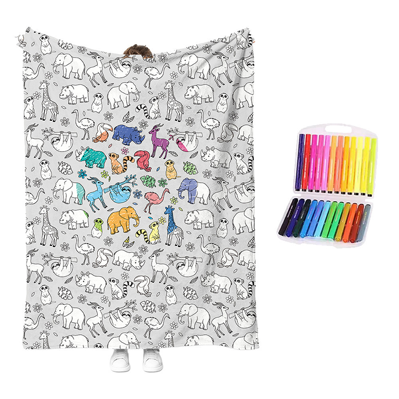 Color & Cuddle Instantly! No-Fade Washable DIY Blanket Kit
