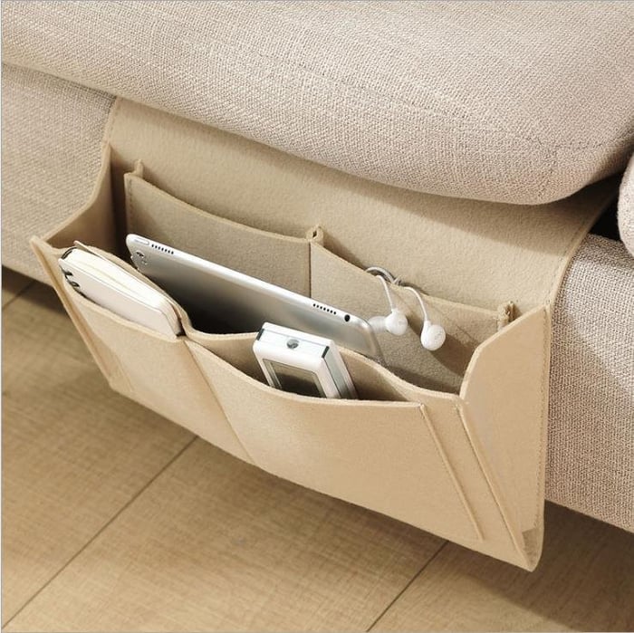Organize Bedside Instantly! No-Tool Slide-In Storage Organizer