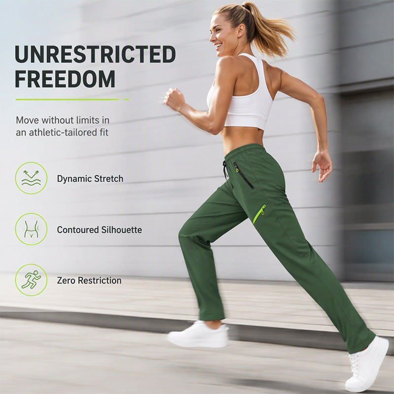 Move Freely Instantly! No-Bounce Zipper-Pocket Athletic Pants