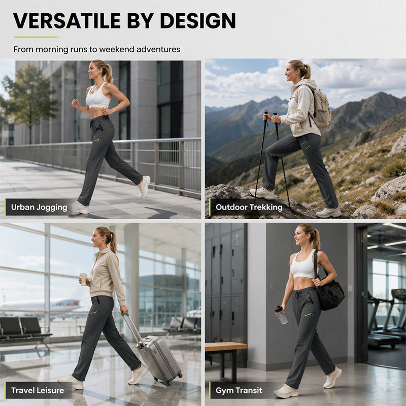Move Freely Instantly! No-Bounce Zipper-Pocket Athletic Pants