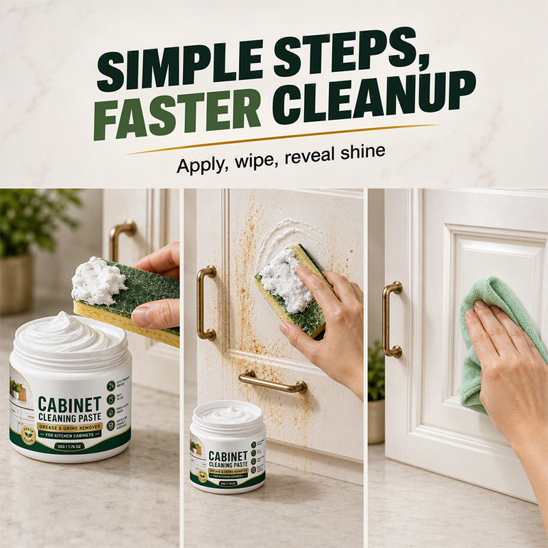 Clean Cabinets Instantly! No-Scratch Grease-Cutting Paste