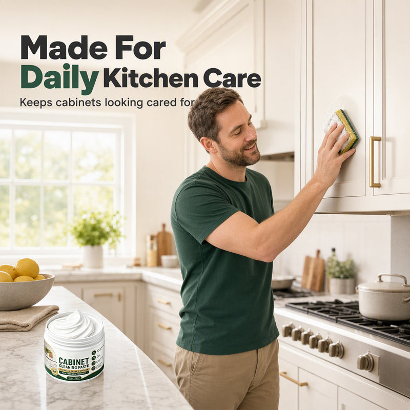 Clean Cabinets Instantly! No-Scratch Grease-Cutting Paste