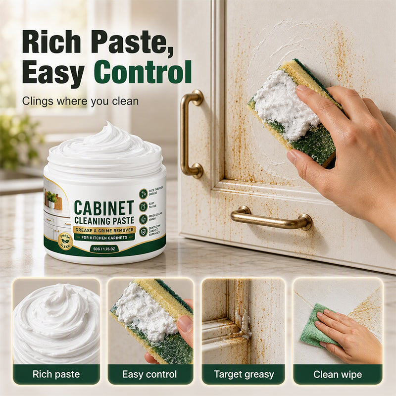 Clean Cabinets Instantly! No-Scratch Grease-Cutting Paste
