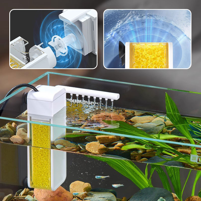 Filter Small Tanks Instantly! No-Clutter 3-in-1 Quiet Aquarium Pump