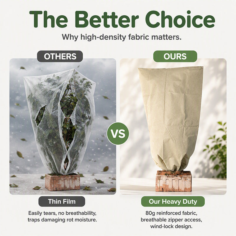 Protect Plants Instantly! No-Tear Thermal Freeze Cover