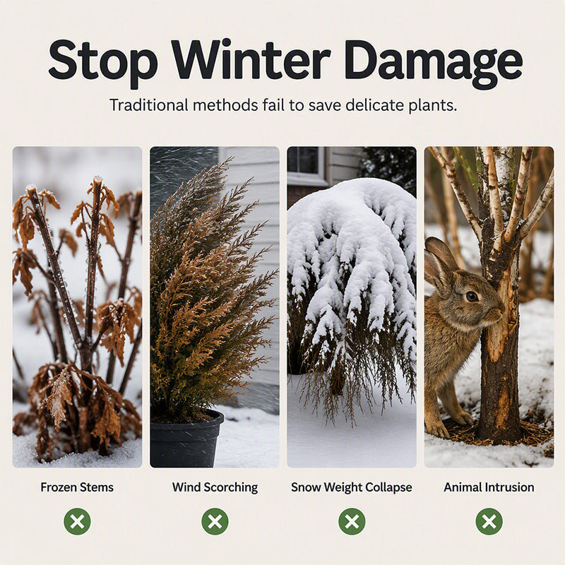 Protect Plants Instantly! No-Tear Thermal Freeze Cover