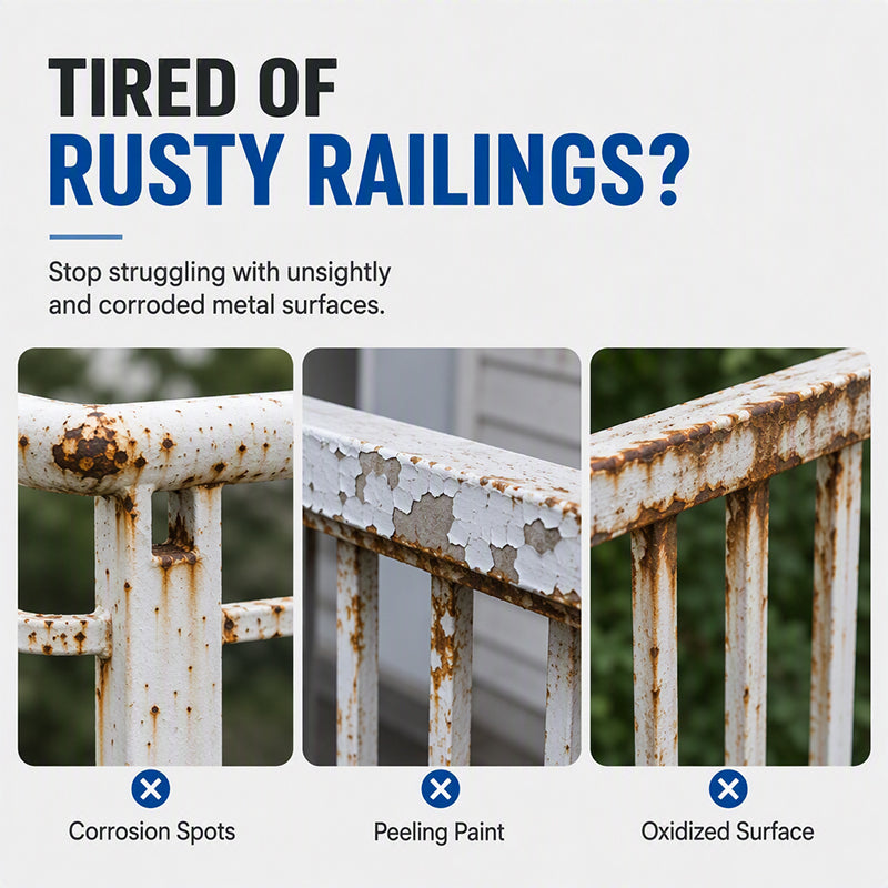Refresh Railings Instantly! No-Drip White Anti-Rust Touch-Up Spray