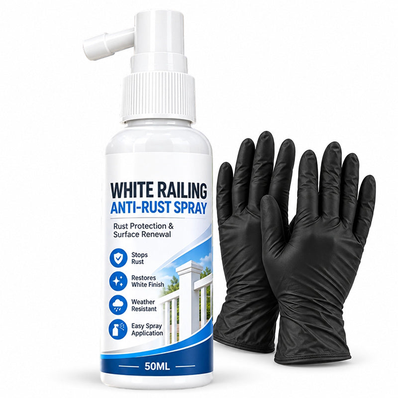 Refresh Railings Instantly! No-Drip White Anti-Rust Touch-Up Spray